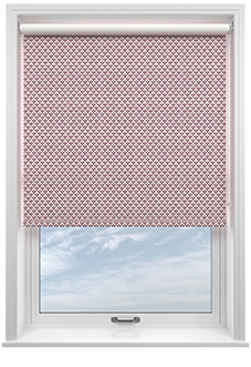 Scallop and Bud, Mulberry - Roller Blind